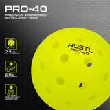 HUSTL PRO-40 Premium Quality Outdoor Pickleballs